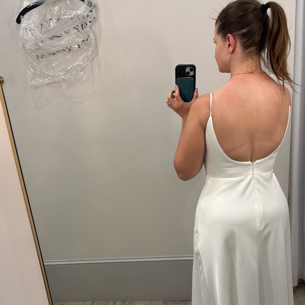 Jenny Yoo White Sleeveless Sundress Wedding - Picture 2 of 10
